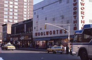 Looking up 3rd Ave. from E. 86th Street, January 1985        
